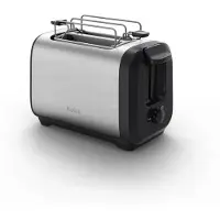Tefal Subito TT5S1DE0, 2 Scheibe(n), Schwarz, Edelstahl, Edelstahl, Tasten, Niveau, Drehregler, 1300 W, 286 mm