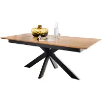 Massivart Esstisch Massivholztisch 180 cm Wildeiche ausziehbar - RICARDO