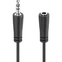 Hama Audio-Verlängerungskabel, 3,5-mm-Klinken-Stecker - Kupplung, Stereo, 1,5 m