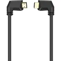 Hama HDMI Cable Ethernet Angled Gold Black 1.5m