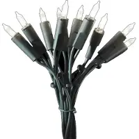 Konstsmide - LED Minilichterkette, 50 warm weiße Dioden, 230V, Innen, grünes Kabel ; 6303-100