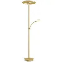 LUCANDE Anniki LED Stehleuchte Brass - , Anniki, dimmbar, Gold / Messing, für Wohnzimmer, Metall, Modern