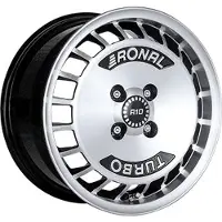 Ronal 15 Zoll Alufelge R10 TURBO 15"x7,0" 4x100 PCD ET28 68,0mm Felge Schwarz Frontpoliert