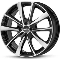 Oxxo 16 Zoll Alufelge Vidorra Black 16"x6.50" 4x108 PCD ET20 65.1mm Felge Schwarz Frontpoliert