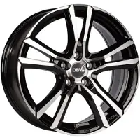 DBV 19 Zoll Alufelge ANDORRA 8,0x19 5/112 ET48 schwarz glänzend, front poliert Felge
