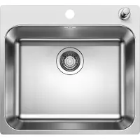 BLANCO Spüle SUPRA 500-IF/A R12 mit Ablauffernbedienung - Zugknopf / ab 60 cm Schrankbreite