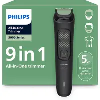 Philips All-in-One Trimmer 3000 Series MG3945/15 9-in-1-Trimmer, Schwarz, 0,5 mm, 1,2 cm, 1 mm, Universal, Gesicht, Kopf, Nase, Ohr