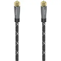 Hama SAT-Anschlusskabel, F-Stecker - F-Stecker, Metall, vergoldet, 1,5 m, 120 dB