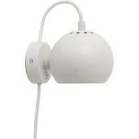Frandsen Ball Wandleuchte Matt White - , Ball Magnet, Weiß, für Wohnzimmer, Metall, Design