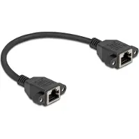 DeLOCK 90782, 0,25 m, Cat6a, S/FTP (S-STP), RJ-45, RJ-45, Schwarz