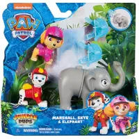 Coppens PAW Patrol Jungle Pups - Hero Pups Figuren-Set mit 2 Hundefiguren und einer Dschungeltier-Figur mit Wurffunktion (sortiert, Zufallsauswahl), 3 Jahr(e), Paw Patrol, Mehrfarbig