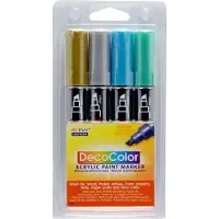 MARVY Acrylmarker Metallic 4 Farben