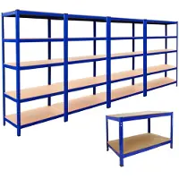 Monster Racking Garage Schuppen Lagerung Metallregale Einheiten mit 1 x Werkbank