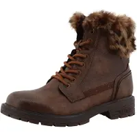 Mustang (37) Damen Casualstiefel Mocha Seitenzip Niedrige Ferse
