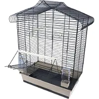 Gebr. De Boon Interzoo Vogelkäfig Vega für Wellensittiche und Kanarienvögel, schwarz/beige