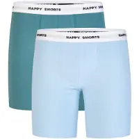 Happy Shorts 2er-Set: Boxershorts in Grün/ Hellblau | Gr.: XL