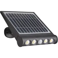 CENTURY LED-Solarwandleuchte GENIUS SLIM 8W 4000K IP65 Schwarz