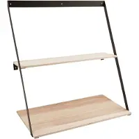 House Nordic | Wandregal Basel naturel Metall 55x18x14 cm | NADUVI