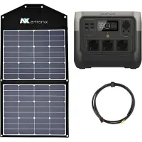 EcoFlow River 2 0% MwSt §12 III UstG Pro 768Wh Portable Powerstation mit 90W Sol...
