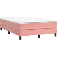 Syfax Boxspringbett mit Matratze Rosa 120x190 cm Samt