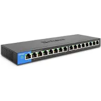 Linksys 16-Port Desktop Gigabit Switch (LGS116), Unmanaged, L2, Gigabit Ethernet (10/100/1000)