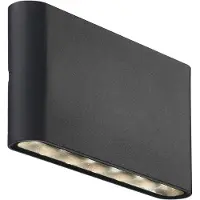 Nordlux LED Aussenwandleuchte Kinver, schwarz, Metall, Modern, LED Wandleuchte außen