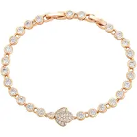 Faina Women Crystal-Studded Bracelet in Rose Gold White | Gr.: onesize