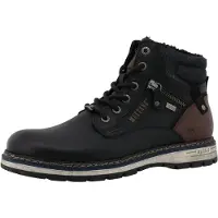 Mustang Herren Stiefelette Schnürboot Warmfutter und Reißverschluss 15M0001003, Größe:42 EU, Farbe:Schwarz