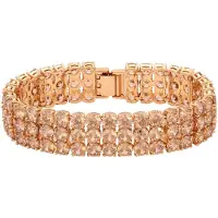 Faina Women Crystal-Studded Bracelet in Rose Gold White | Gr.: onesize