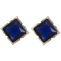 NAEMI Women Earrings in Rose Gold Navy | Gr.: onesize
