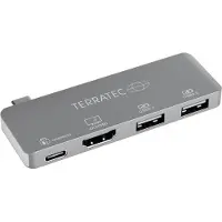 Terratec Connect c4, USB 3.2 Gen 1 (3.1 Gen 1) Type-C, Silber, HDMI, USB 3.2 Gen 1 (3.1 Gen 1) Type-A, Aluminium, China, USB