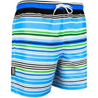 Guggen Mountain Herren Badehose mit Muster Streifen Blau
