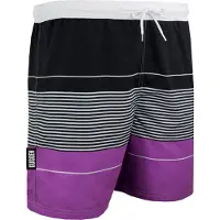 Guggen Mountain Herren Badehose mit Muster Streifen Lila