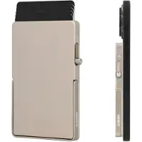 Valenta Card Wallet Aluminium MagSafe Stand natural titanium