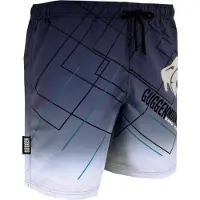 Guggen Mountain Herren Badehose Kariert Weiß Schwarz