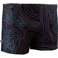 Guggen Mountain Herren Badehose eng anliegend gestreift Boxerbadehose