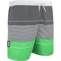 Guggen Mountain Herren Badehose mit Muster Streifen Grün
