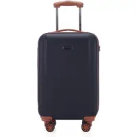 Hauptstadtkoffer Wannsee - Handgepäck Trolley Kabinenkoffer Hartschalen-Koffer Bordtrolley Flugzeug Hardcase Caryy-On 38L,Dunkelblau