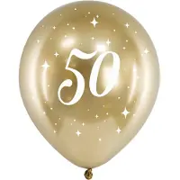 Party Deco Ballon Or - 50 ans (6pcs)