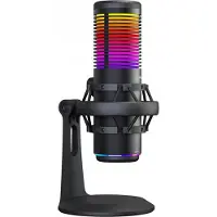 Rampage Bemol RGB schwarz / Desktop-Mikrofon / kapazitiv / Mini-Klinke 3,5 mm / USB-C