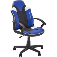 X Rocker - Saturn Mid-Back Wheeled Esport Gaming Chair for Juniors and Teens - Black/Blue