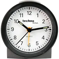 Technoline Modell G, Mechanischer Wecker, Rund, Grau, Weiß, Analog, 80 mm, 84 mm