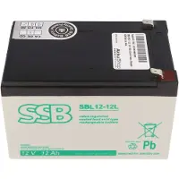 SSB SB12-12L 12V 12Ah 6,3mm Faston Bleiakku AGM Blei Gel Akku