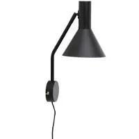 Frandsen Lyss Wandleuchte Schwarz Stecker - , Lyss, Schwarz, für Wohnzimmer, Metall, Design