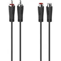 Hama Audio-Verlängerungskabel, 2 Cinch-Stecker - 2 Cinch-Kupplungen, 3,0 m
