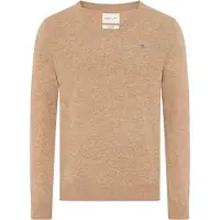 Gant V-Ausschnitt-Pullover "EXTRAFINE LAMBSWOOL V-NECK" mit Logostickerei