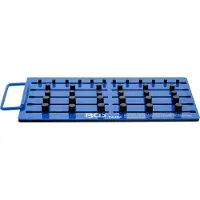 Bgs 74484 | Magnet-Stecktafel | mit Außenvierkant | für 36 Steckschlüssel-Einsätze | Antrieb 6,3 mm (1/4"), 10 mm (3/8"), 12,5 mm (1/2")