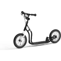 Yedoo Scooter One für Kinder ab 100 cm, mit Luftreifen 12/12 und Ständer Schwarz
