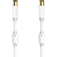 Hama Antennen-Kabel, Koax-Stecker - Koax-Kupplung, vergoldet, 0,75 m, 100 dB