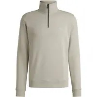 BOSS Sweatshirt aus Baumwoll-Terry mit Troyerkragen Grösse XXXL